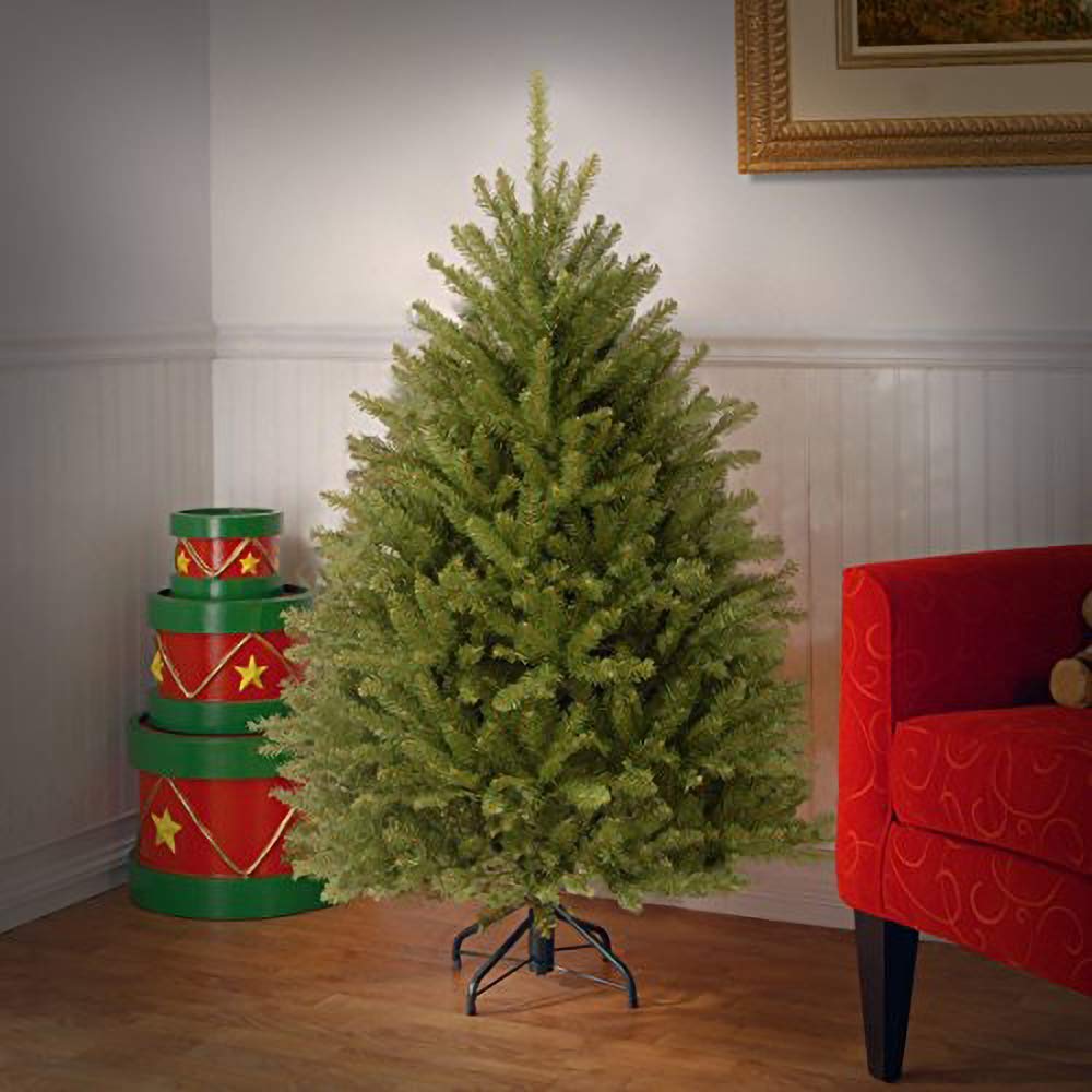 National Tree Company 6 ft Unlit Dunhill Fir Artificial Full Christmas Tree, 1,430 Tips, Includes Stand, Green