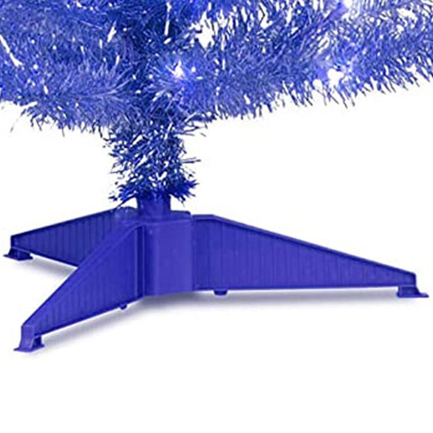 National Tree Company 4 ft Pre-Lit Mini Artificial Christmas Tree, White Iridescent Tinsel, 70 Clear Lights, 110 Tips, Includes Stand