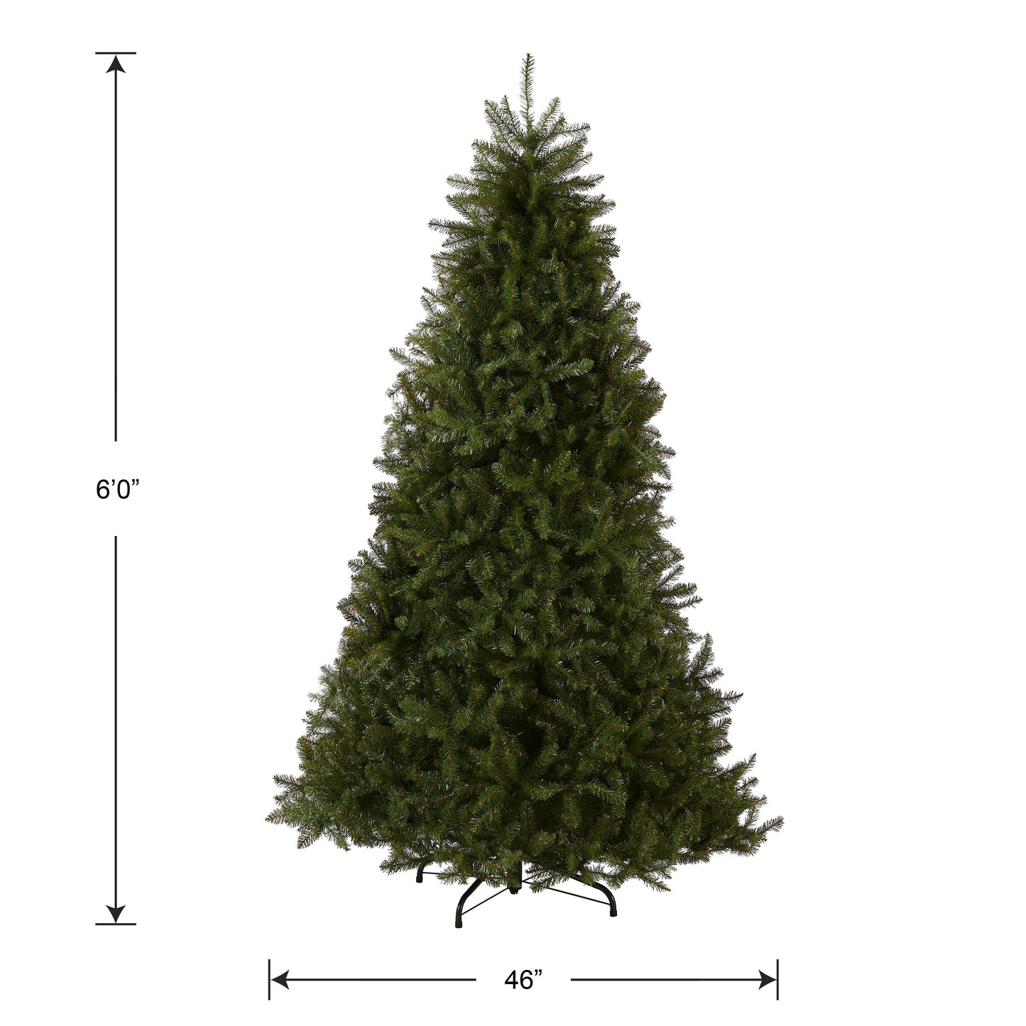 National Tree Company 6 ft Unlit Dunhill Fir Artificial Full Christmas Tree, 1,430 Tips, Includes Stand, Green