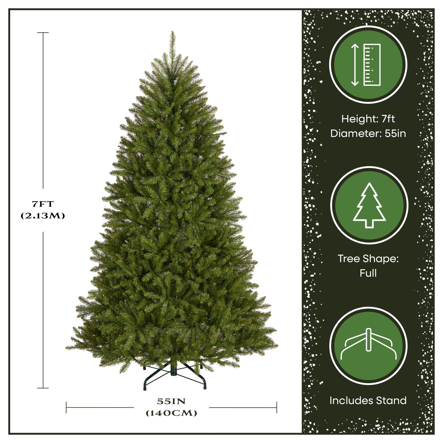 National Tree Company 6 ft Unlit Dunhill Fir Artificial Full Christmas Tree, 1,430 Tips, Includes Stand, Green