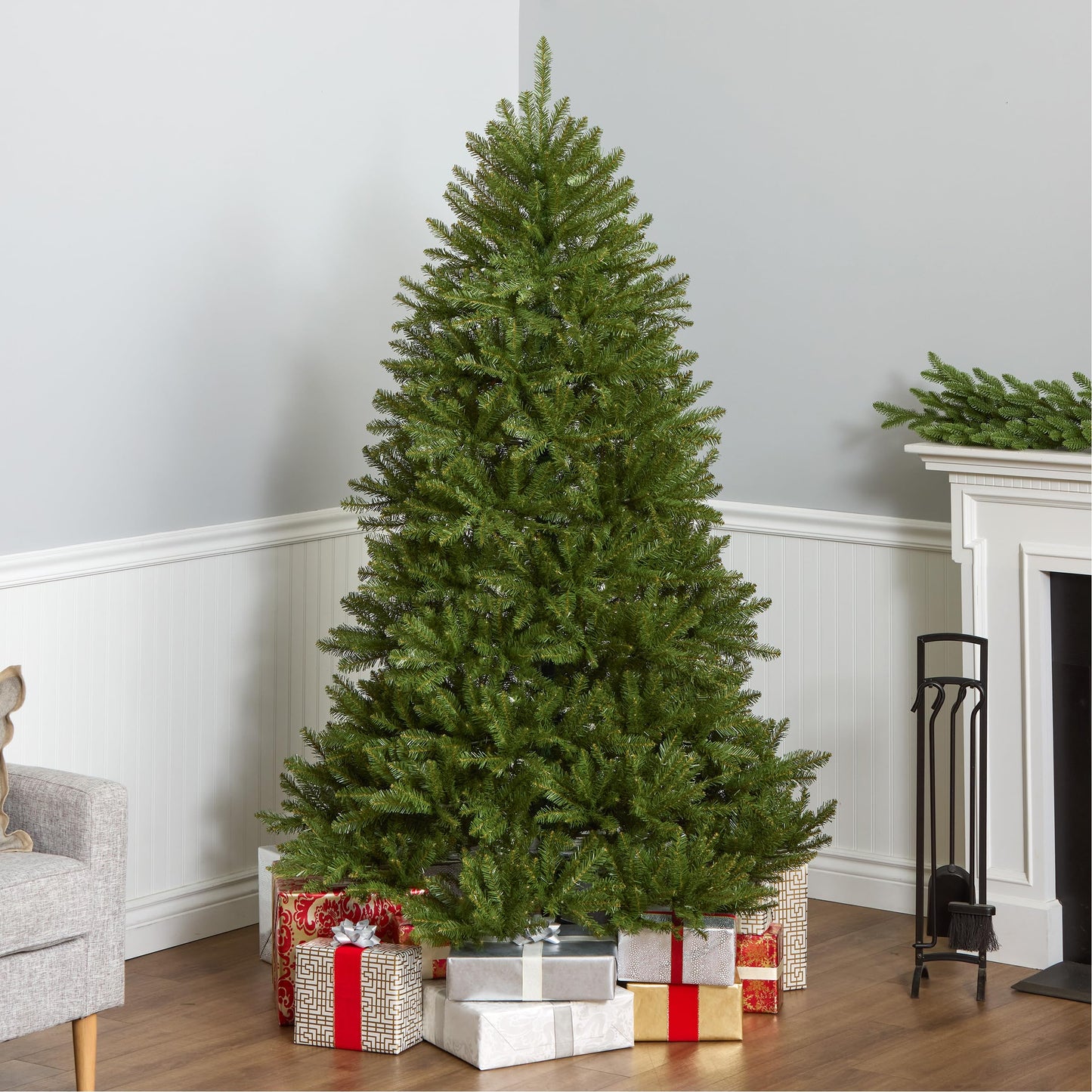 National Tree Company 6 ft Unlit Dunhill Fir Artificial Full Christmas Tree, 1,430 Tips, Includes Stand, Green