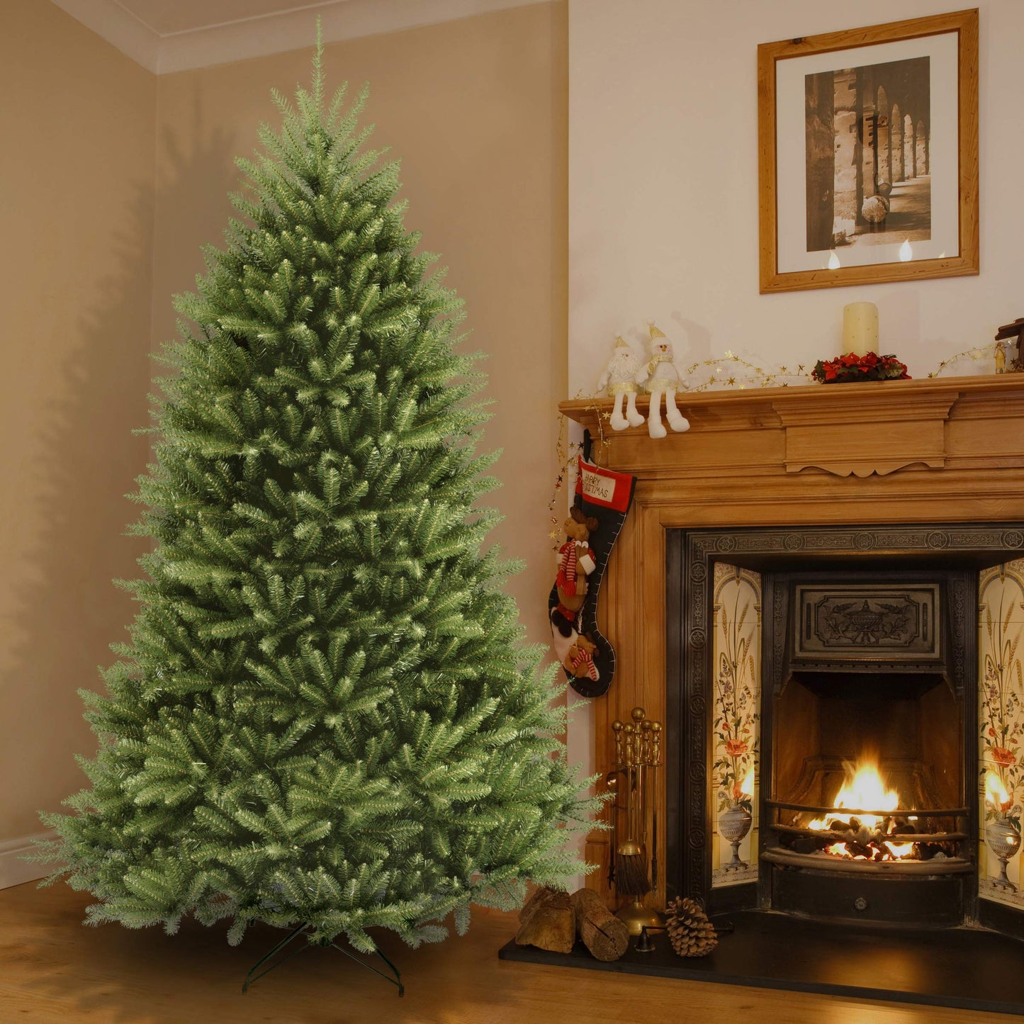 National Tree Company 6 ft Unlit Dunhill Fir Artificial Full Christmas Tree, 1,430 Tips, Includes Stand, Green